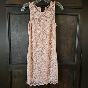 Lace Sleeveless Blush/ Pink Dress